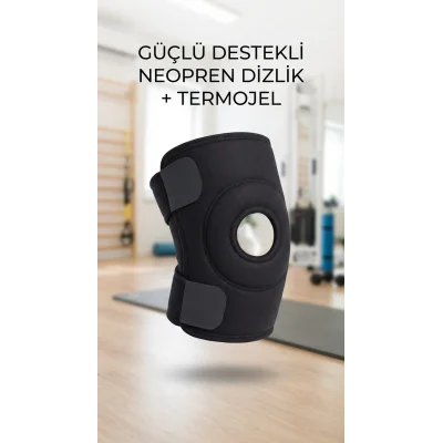 BUĞZ Çapraz Bağ Destekli Diz Korsesi, Menisküs Ağrısı İçin Termojel Hediyeli Dizlik