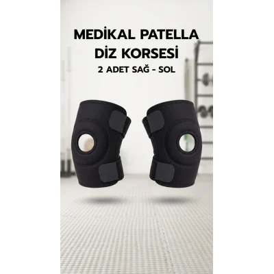 BUĞZ Çapraz Bağ Destekli Menisküs Ağrı Önleyici Spor Dizliği - İkili Set