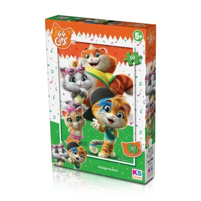  CAT 709 44 Kedi Puzzle 50 Parça - Ks Puzzle