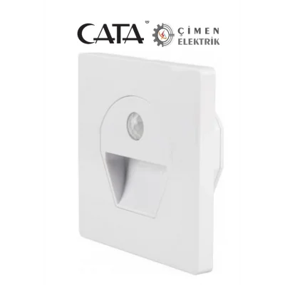  CATA CT 5170 1W Beyaz Kasa Sensörlü Koridor Aydınlatması 3200K Gün Işığı