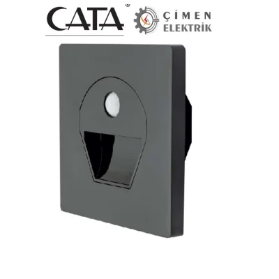 BUĞZ CATA CT 5170 1W Füme Kasa Sensörlü Koridor Aydınlatması 3200K Gün Işığı