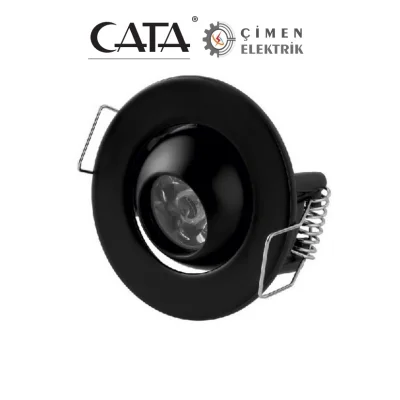 BUĞZ CATA CT 5268 1.5W Siyah Kasa Led Spot 3200K Gün Işığı