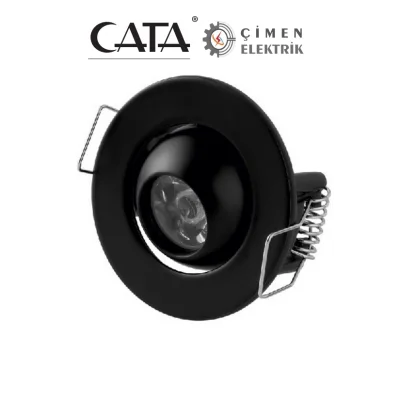  CATA CT 5268 1.5W Siyah Kasa Led Spot 3200K Gün Işığı