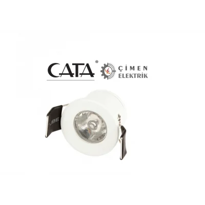 BUĞZ CATA CT 5270 1.5 W Yıldız Led Spot Beyaz Kasa 3200K Gün Işığı