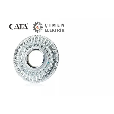 BUĞZ CATA CT 6583 Hanımeli Led Çerçeveli Günışığı Kristal Cam Spot Kasa - Priz ve Anahtar İçin Uyumlu Çerçeve
