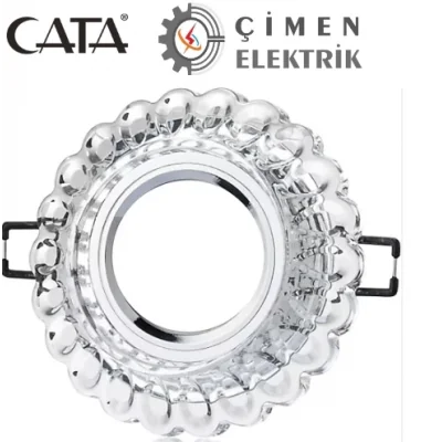  CATA CT 6594 Sümbül Cam Spot Kasası Led Çerçeveli Günışığı - Priz ve Anahtar İçin Uyumlu Çerçeve