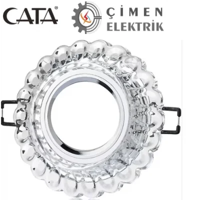 BUĞZ CATA CT 6594 Sümbül Cam Spot Kasası Led Çerçeveli Günışığı - Priz ve Anahtar İçin Uyumlu Çerçeve