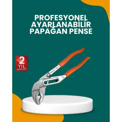 BUĞZ Çelik Alaşımlı Ayarlı Papağan Pense Yalıtımlı Sap