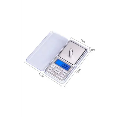BUĞZ Çelik gövdeli gümüş renk dijital hassas cep terazi 0,1 gr 500 gr LCD ekranlı - 2 Yıl Garanti Süresi