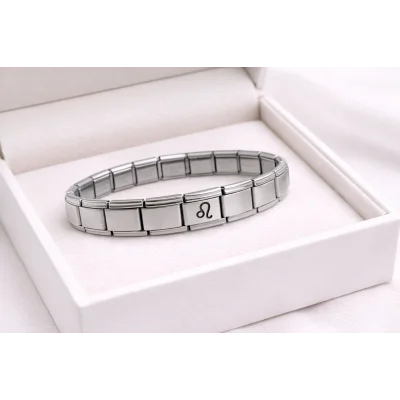 BUĞZ Çelik Nomination Bileklik Aslan Burcu | Paslanmaz Çelik Burç Bilekliği | Güçlü ve Şık Tasarım