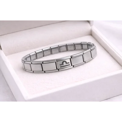 BUĞZ Çelik Nomination Bileklik Terazi Burcu | Paslanmaz Çelik Burç Charm Detaylı | Zarif ve Dengeli Tasarım