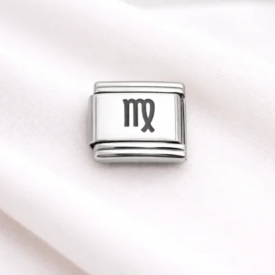 BUĞZ Çelik Nomination Charm Başak Burcu | Paslanmaz Çelik Bileklik Charmı | Burç Temalı Şık Takı