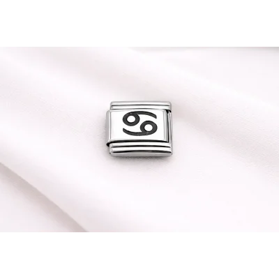 BUĞZ Çelik Nomination Charm Yengeç Burcu | Paslanmaz Çelik Bileklik Charmı | Burç Temalı Zarif Takı