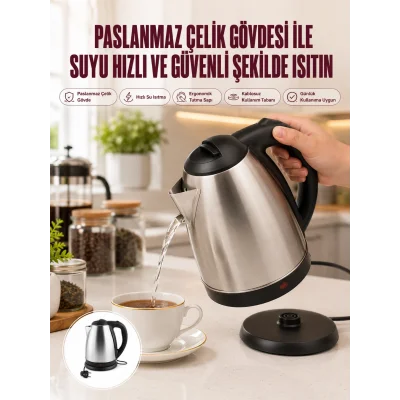 BUĞZ Çelik Su Isıtıcı Kettle Dayanıklı Paslanmaz Çelik Uzun Ömürlü