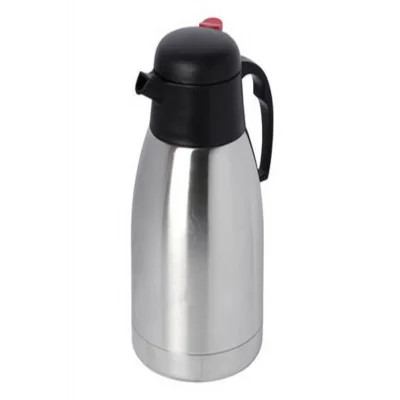 BUĞZ Çelik termos 2 litre gri renk 6 saat yalıtım süresi ile kamp ve mutfak kullanımı için