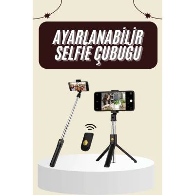 BUĞZ Cep Telefonu Tripod Standı Manyetik Selfie Sopa Bluetooth Uzaktan Kumandalı
