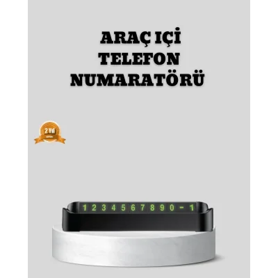 BUĞZ Çevirmeli Araç İçi Park Numaratörü – Alüminyum Gri, Kolay Montaj ve Net Görünüm