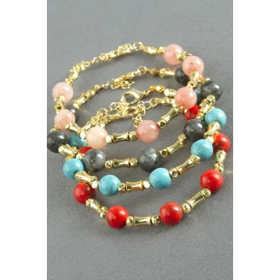 BUĞZ Ceyt Taşlı Metal Bileklik