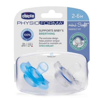 BUĞZ Chicco PhysioForma Mini Soft 2li Emzik 2-6 Ay Erkek