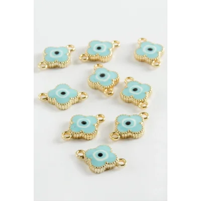 BUĞZ Çiçek Çift Kulplu Mineli Bileklik ve Kolye Ucu Aparatı 1 Adet