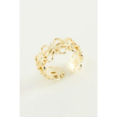  Çiçek Metal Yüzük