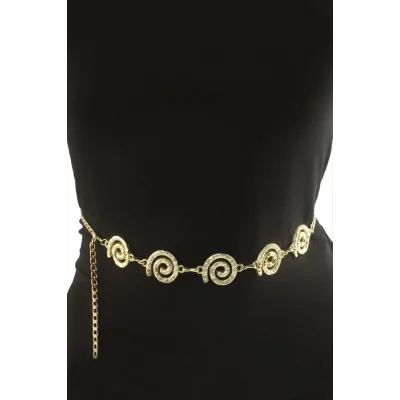 BUĞZ Çiçek Metal Zincir Kemer