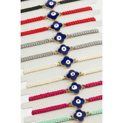 BUĞZ Çiçek Nazar Makrome Örgülü Bileklik