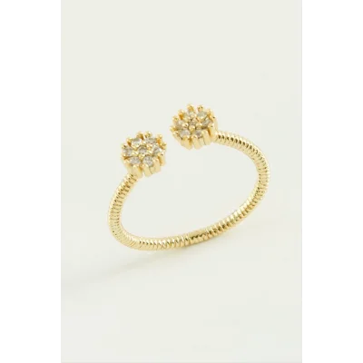  Çiçek Zirkon Taşlı Yüzük