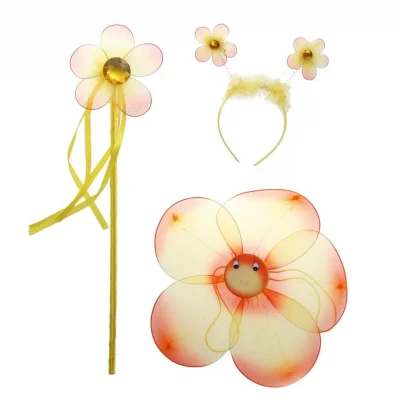 BUĞZ Çiçekli Kanat Seti 3 Parça - Sarı