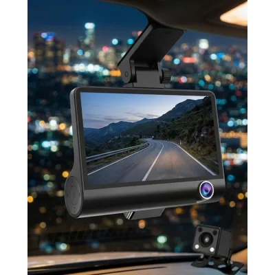 BUĞZ Çift Kameralı Araç İçi Kamera Full HD 1080P Gece Görüş ve Park Modlu