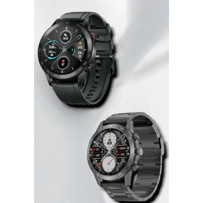 BUĞZ Çift Kordonlu Yüksek Çözünürlüklü Akıllı Saat Uyku İzleyici & Spor Modları - BUĞZ