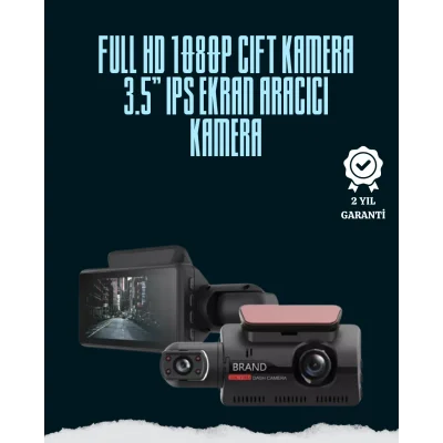 BUĞZ Çift Lensli Araç İçi Kamera – Park Koruma, Gece Görüş ve Tarih Damgası