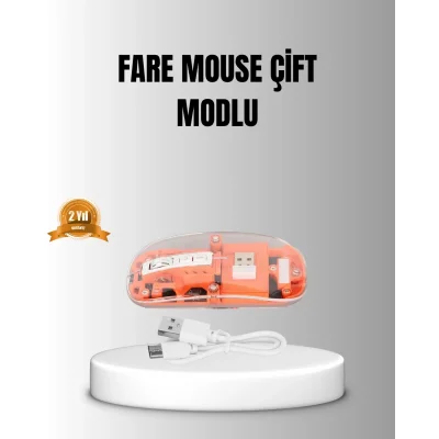 BUĞZ Çift Modlu Kablosuz Bluetooth 5.0 + 2.4GHz Mouse – 3 Cihaz Bağlantılı, Hızlı Geçiş Düğmeli