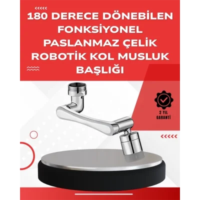  Çift Su Akış Modlu Musluk Başlığı – 360° + 720° Tam Dönebilen 3 Kollu Yapı