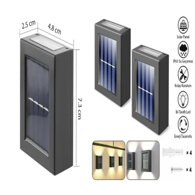 BUĞZ Çift Yönlü Sensörlü Modern Bahçe Ve Duvar Led,
