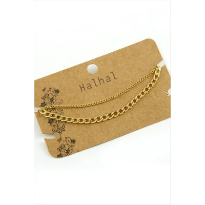  Çift Zincirli Lüks Çelik Halhal