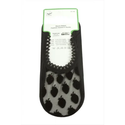  Çilek Dantel Babet Çorap