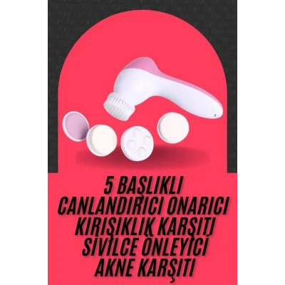 BUĞZ Cilt Temizleme ve Masaj Aleti 5 Başlıklı Akne ve Sivilce Önleyici