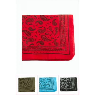 BUĞZ Çini Desenli Keten Bandana 50*50