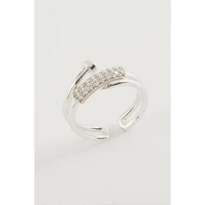  Çivi Zirkon Taşlı Yüzük