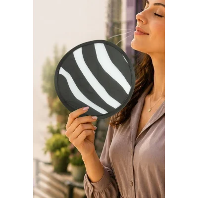 BUĞZ Çizgili Kore Yelpaze 20 cm