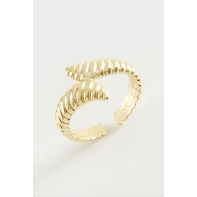 BUĞZ Çizgili Metal Yüzük