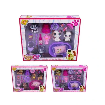 BUĞZ CL2105 5 Li Köpek Miniş Oyuncak Evcilik Seti - 1 Adet Stokta Olan Gönderilir