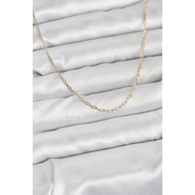 BUĞZ CM 14K Gold Renk Ataç Zincir Model 60 cm Kadın Kolye