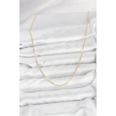 BUĞZ CM 14K Gold Renk Ataç Zincir Model 60 cm Kadın Kolye - BUĞZ