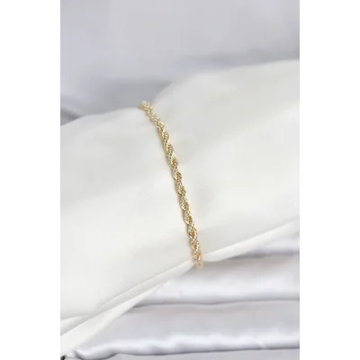 BUĞZ CM 14K Gold Renk Burgu Model Kadın Bileklik