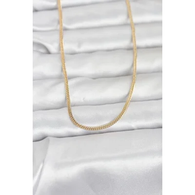 BUĞZ CM 14K Gold Renk Dolgun Zincir Model 60 cm Kadın Kolye