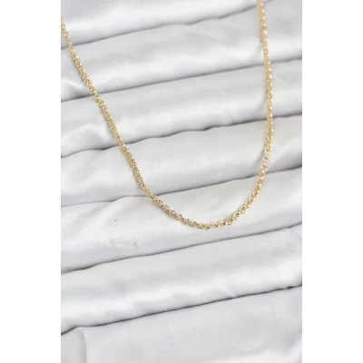 BUĞZ CM 14K Gold Renk Halka Model 60 cm Kadın Kolye