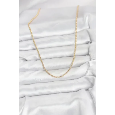 BUĞZ CM 14K Gold Renk Halka Model 60 cm Kadın Kolye - BUĞZ
