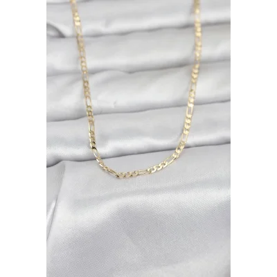 BUĞZ CM 14K Gold Renk İnce Kuşgözü Zincir Model 60 cm Kadın Kolye